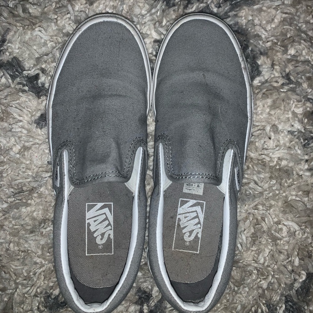 Grey slip-on vans